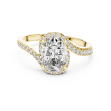 1.3 Carat Fancy Oval Cut Moissanite Ring