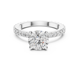 1.6 Carat Ritzy Round Cut Moissanite Ring