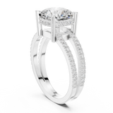 3.3 Carat Cushion Cut Moissanite Ring