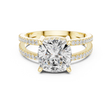 3.3 Carat Cushion Cut Moissanite Ring