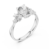1.3 Carat Exquisite Oval Cut Moissanite Ring