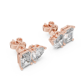 3 Carat Ritzy Dual Stone Moissanite Earrings