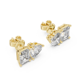 3 Carat Ritzy Dual Stone Moissanite Earrings