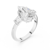 3.3 Carat Pear Cut Moissanite Ring