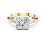 3.3 Carat Elegant Princess Cut Moissanite Ring