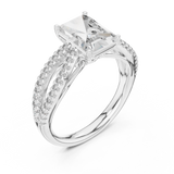 2.4 Carat Emerald Cut Moissanite Ring