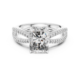 2.4 Carat Emerald Cut Moissanite Ring