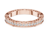 2.5 mm Vintage style Moissanite Band