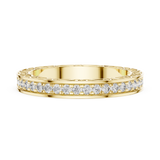 2.5 mm Vintage style Moissanite Band