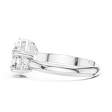 0.65 Carat Old Money Style Two Stone Moissanite Ring