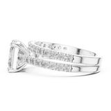 2.4 Carat Princess Cut Moissanite Ring with Band