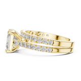 2.4 Carat Princess Cut Moissanite Ring with Band