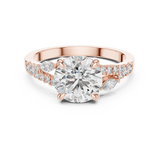 2.2 Carat Lux Band Round Cut Moissanite Ring
