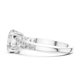 2.2 Carat Lux Band Round Cut Moissanite Ring