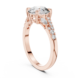 2.2 Carat Lux Band Round Cut Moissanite Ring