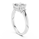 1.6 Carat Elegant Asscher cut Moissanite ring