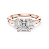1.6 Carat Elegant Asscher cut Moissanite ring