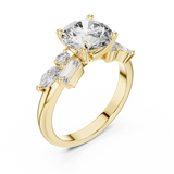 2.7 Carat Multi Stone Round Cut Moissanite Ring