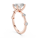 2.2 Carat Fancy Oval Cut Moissanite Ring