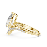2.3 Carat Designer Pear Cut Moissanite Ring