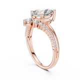 2.3 Carat Designer Pear Cut Moissanite Ring