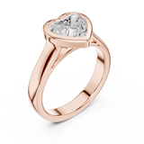 2 Carat Romantic Heart Cut Moissanite Ring