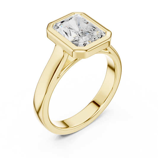 2 Carat Emerald Cut Moissanite Ring