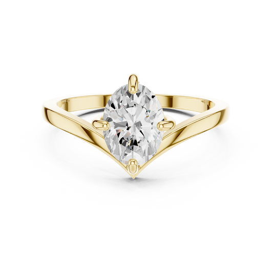 1 Carat Oval Exquisite Moissanite Ring