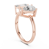 2.2 Carat Double Diamond Moissanite Ring