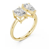 2.2 Carat Double Diamond Moissanite Ring