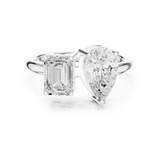 2.2 Carat Double Diamond Moissanite Ring