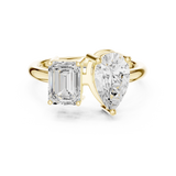 2.2 Carat Double Diamond Moissanite Ring