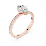 1.3 Carat Pear cut fine Moissanite Ring