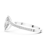 1.3 Carat Pear cut fine Moissanite Ring