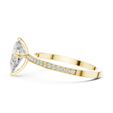 1.3 Carat Pear cut fine Moissanite Ring