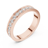 3.6 mm Round cut fine Moissanite Band