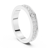 3.6 mm Round cut fine Moissanite Band