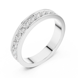 3.6 mm Round cut fine Moissanite Band
