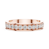 3.6 mm Round cut fine Moissanite Band