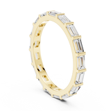 2.2 mm Baguette or Emerald cut Moissanite Band