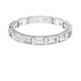 2.2 mm Baguette or Emerald cut Moissanite Band