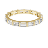 2.2 mm Baguette or Emerald cut Moissanite Band