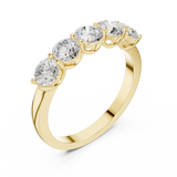 1.5 Carat - 4.2 mm Round cut Moissanite Band