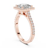 1.9 Carat Radiant Princess Cut Moissanite Ring