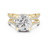 3.8 Carat Fancy Round Cut Moissanite Ring