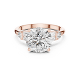 3.1 Carat Round Cut Lucent Moissanite Ring