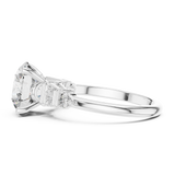 3.1 Carat Round Cut Lucent Moissanite Ring