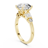3.1 Carat Round Cut Lucent Moissanite Ring