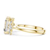 1.5 Carat Fancy Emerald Cut Moissanite Ring