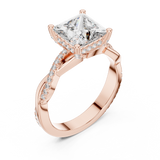 2.3 Carat Princess Cut Moissanite Ring